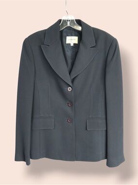 Carriere Sandra Angelozzi Women’s Black Tailored Blazer Size 40 Career Jacket